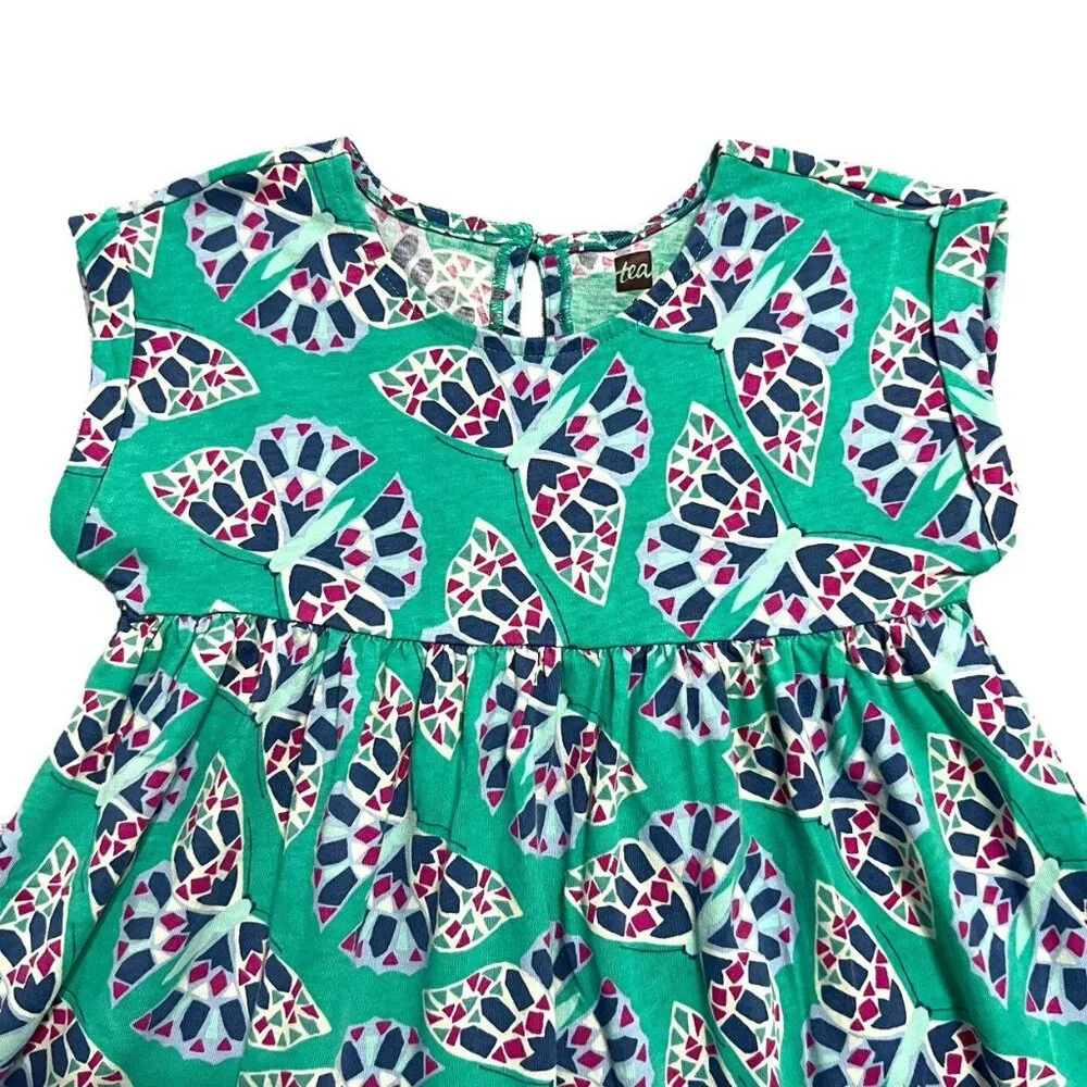Tea Collection 4Y Green Butterfly Kaleidoscope Dress